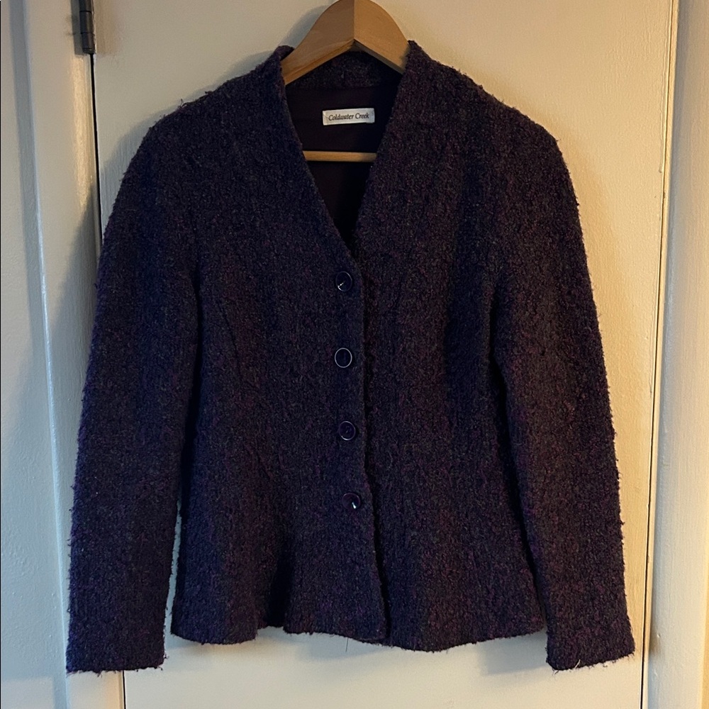 Coldwater Creek Textured Purple Blazer